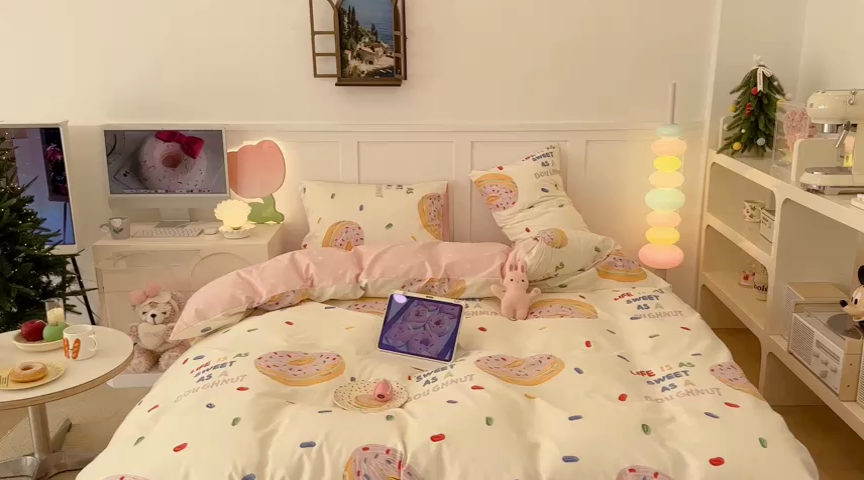 91家纺网 家纺一手货源 找家纺 昔可2023新款甜品系列 甜甜圈（场景二）