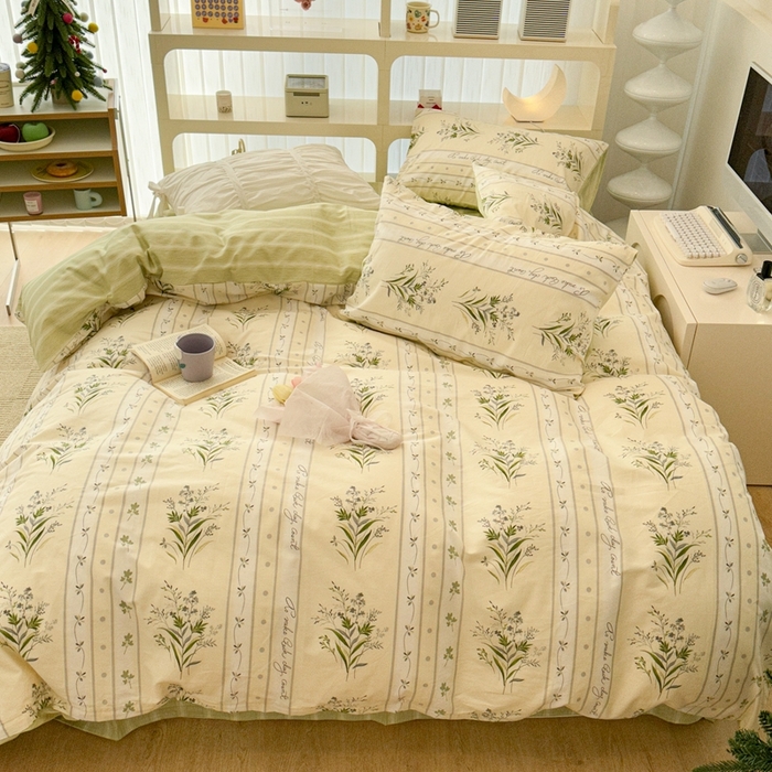 91家纺网 家纺一手货源 找家纺 （总）昔可2023新款3月春日全棉四件套