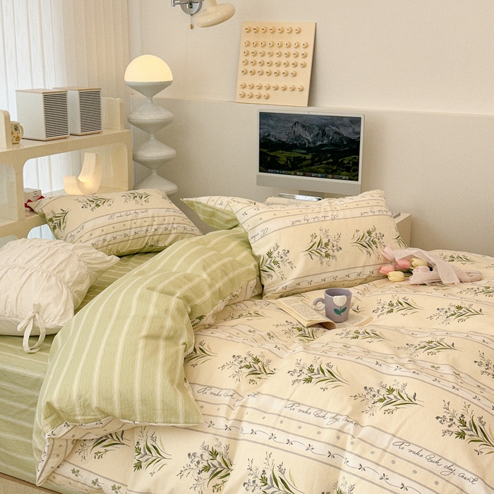 91家纺网 家纺一手货源 找家纺 （总）昔可2023新款3月春日全棉四件套