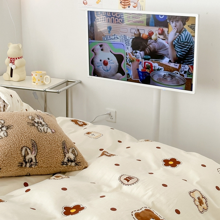 91家纺网 家纺一手货源 找家纺 昔可2023新款3月春日全棉四件套 豆豆小熊