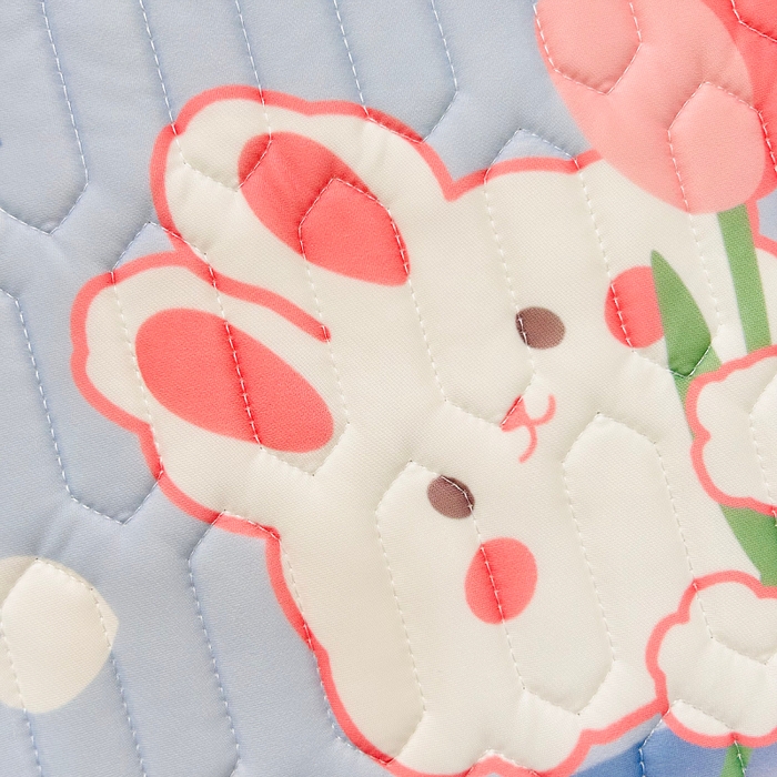 91家纺网 家纺一手货源 找家纺 小虾米 2023新款乳胶凉席床笠 爱心小兔