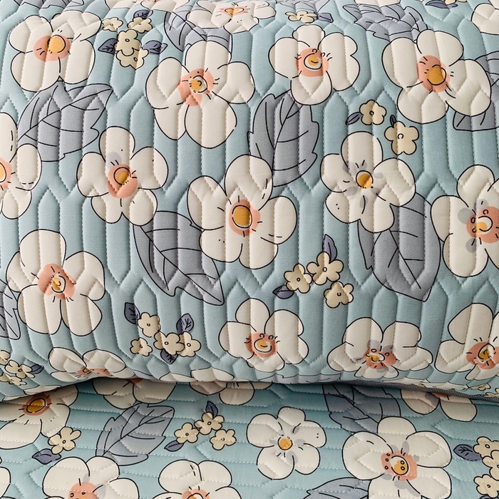 91家纺网 家纺一手货源 找家纺 小虾米 2023新款乳胶凉席床笠 绿野仙踪