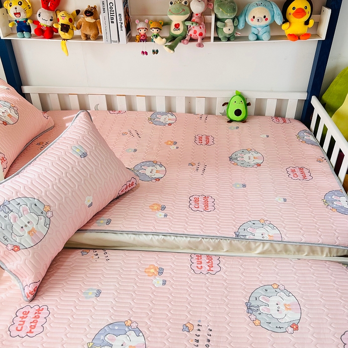 91家纺网 家纺一手货源 找家纺 小虾米 2023新款乳胶凉席床笠 么么小兔