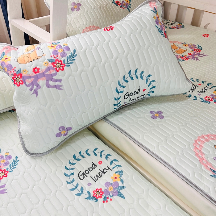 91家纺网 家纺一手货源 找家纺 小虾米 2023新款乳胶凉席床笠 麋鹿