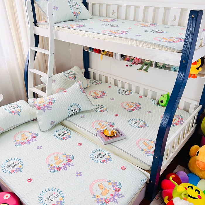 91家纺网 家纺一手货源 找家纺 小虾米 2023新款乳胶凉席床笠 麋鹿