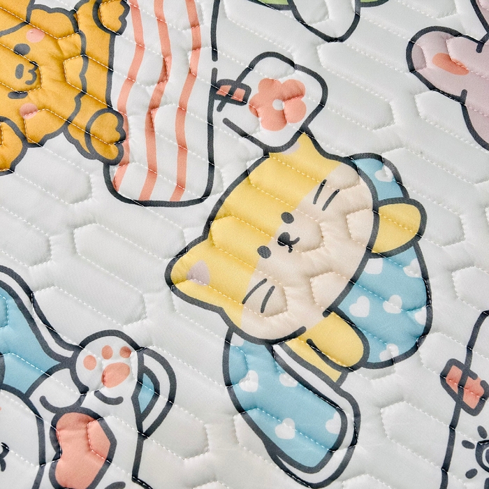 91家纺网 家纺一手货源 找家纺 小虾米 2023新款乳胶凉席床笠 迷你伙伴