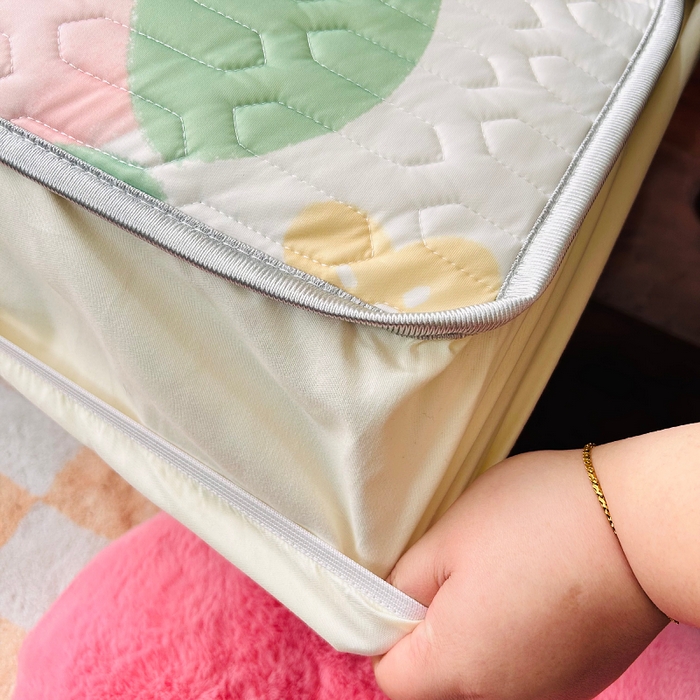 91家纺网 家纺一手货源 找家纺 小虾米 2023新款乳胶凉席床笠 桃兔兔