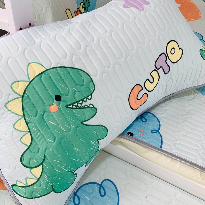 91家纺网 家纺一手货源 找家纺 小虾米 2023新款乳胶凉席床笠 小恐龙兰