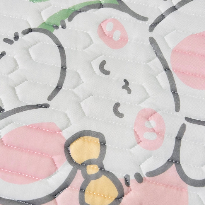 91家纺网 家纺一手货源 找家纺 小虾米 2023新款乳胶凉席床笠 桃兔兔