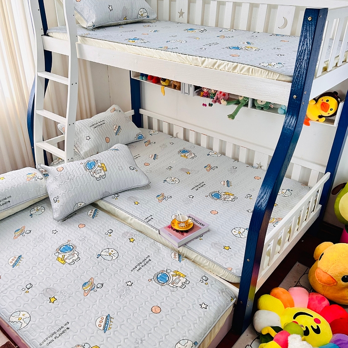 91家纺网 家纺一手货源 找家纺 小虾米 2023新款乳胶凉席床笠 宇宙太空人