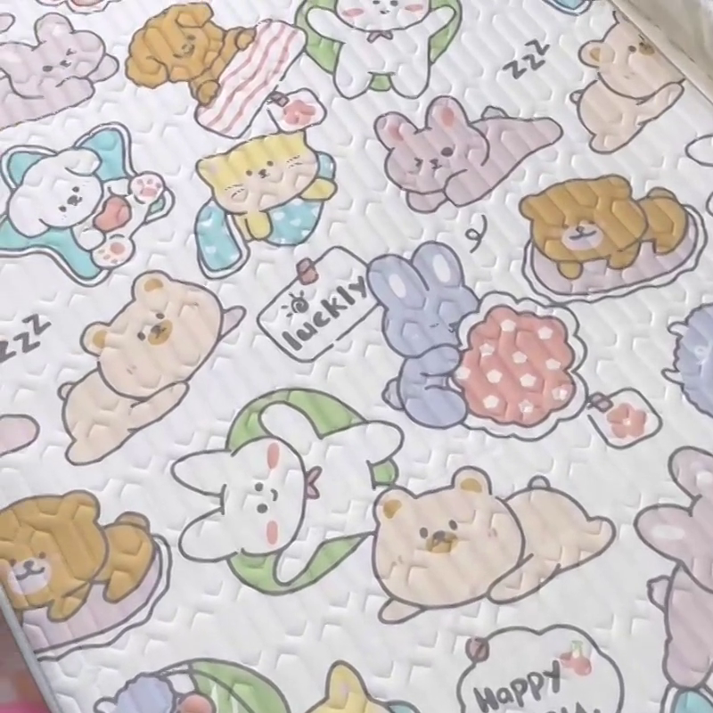 91家纺网 家纺一手货源 找家纺 小虾米 2023新款乳胶凉席床笠 迷你伙伴