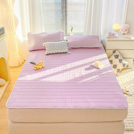 寐居家纺 2023新款纯色乳胶凉席 浅紫色