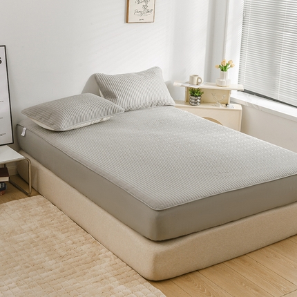  2023新款寐居家纺夹棉床笠直播爆款 低调-灰