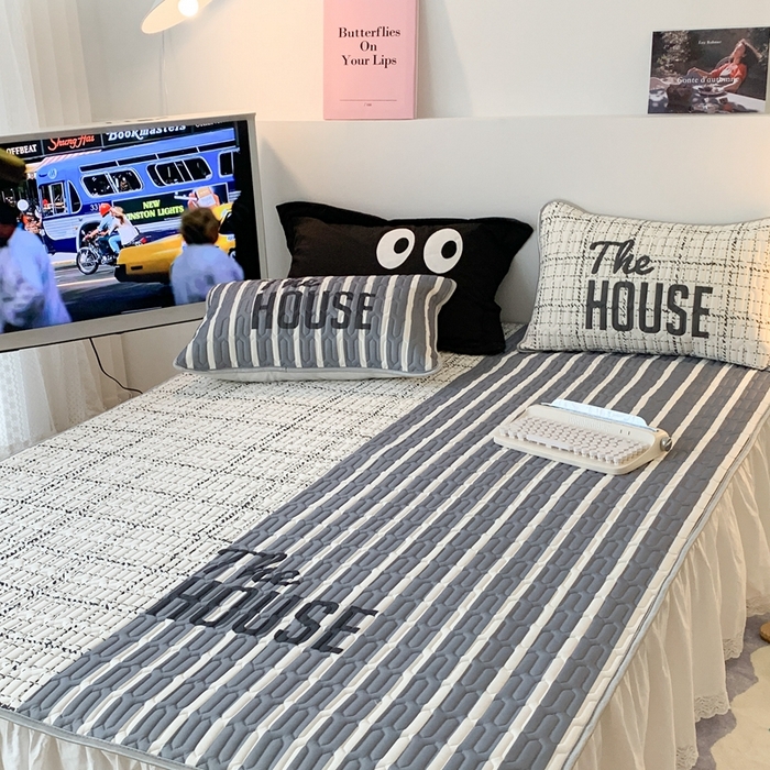 91家纺网 家纺一手货源 找家纺 昔可2023新款大版乳胶凉席第一批 黑白小香