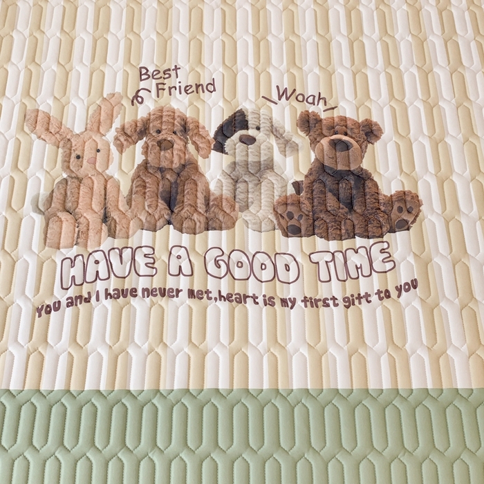 91家纺网 家纺一手货源 找家纺 昔可2023新款大版乳胶凉席第一批 萌萌泰迪狗