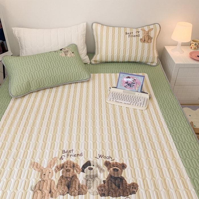 91家纺网 家纺一手货源 找家纺 昔可2023新款大版乳胶凉席第一批 萌萌泰迪狗