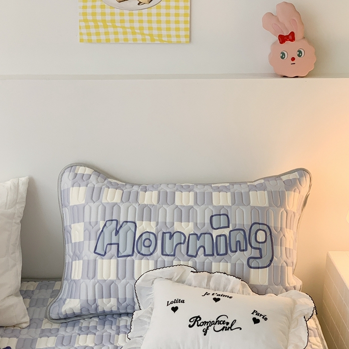 91家纺网 家纺一手货源 找家纺 昔可2023新款大版乳胶凉席第一批 早上好（有0.9米和1.2米）