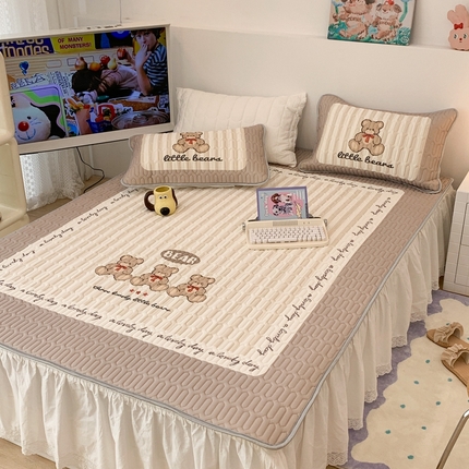 91家纺网 家纺一手货源 找家纺 昔可2023新款大版乳胶凉席第一批 三只熊熊