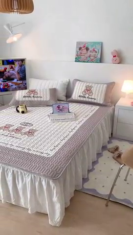 91家纺网 家纺一手货源 找家纺 昔可2023新款大版乳胶凉席第一批 三只熊熊