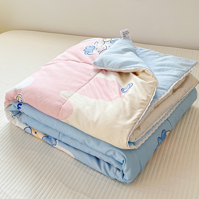 91家纺网 家纺一手货源 找家纺 寐居家纺 2023新款水洗夏被 夏日冰淇淋