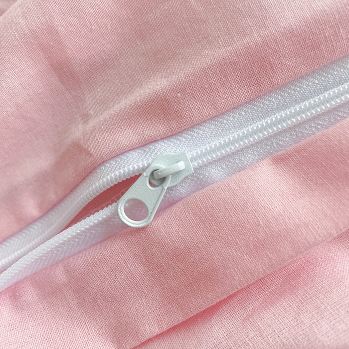 91家纺网 家纺一手货源 找家纺 寐居2023新款水洗棉四件套  ins风-樱花粉