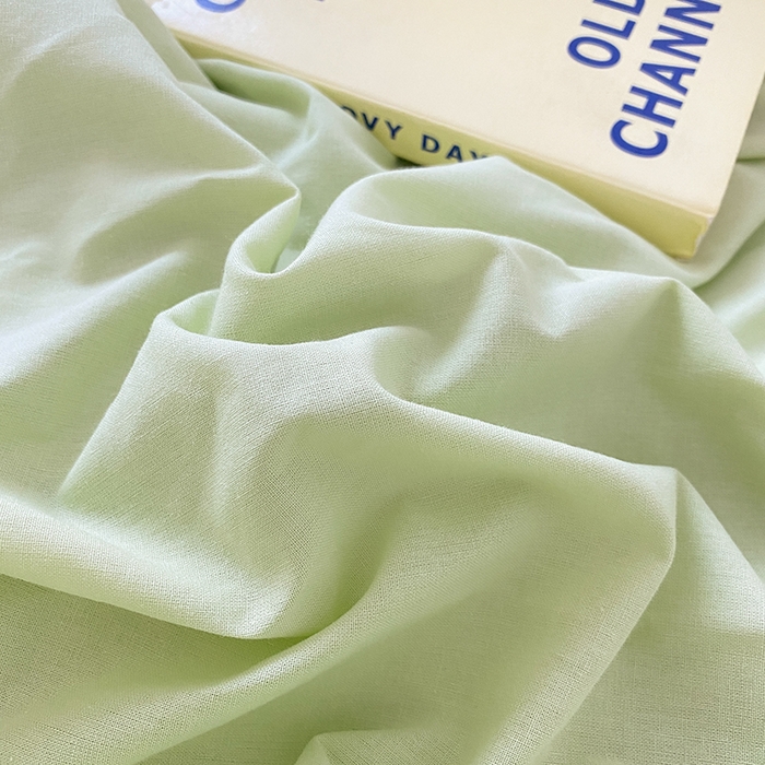 91家纺网 家纺一手货源 找家纺 寐居2023新款水洗棉四件套  ins风-湖绿色