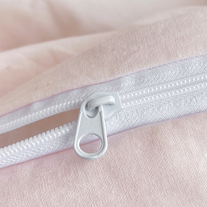 91家纺网 家纺一手货源 找家纺 寐居2023新款水洗棉四件套  ins风-裸粉色