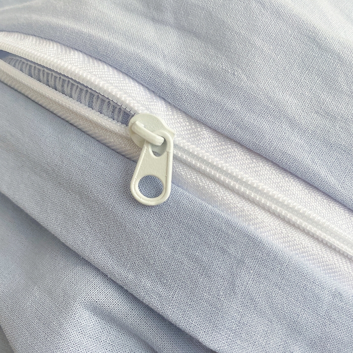 91家纺网 家纺一手货源 找家纺 寐居2023新款水洗棉四件套  ins风-迷雾蓝