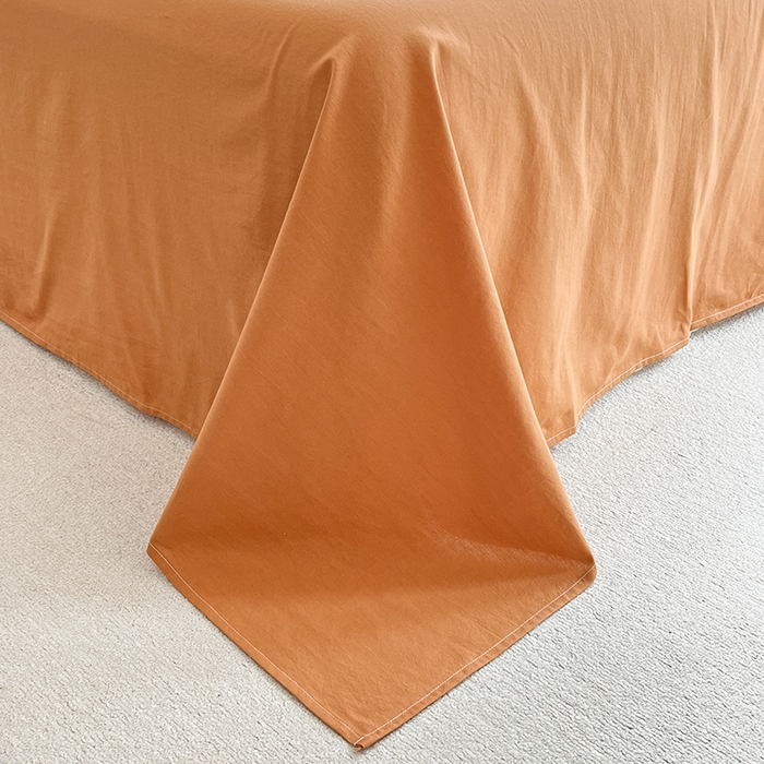 91家纺网 家纺一手货源 找家纺 寐居2023新款水洗棉四件套  军绿+焦糖