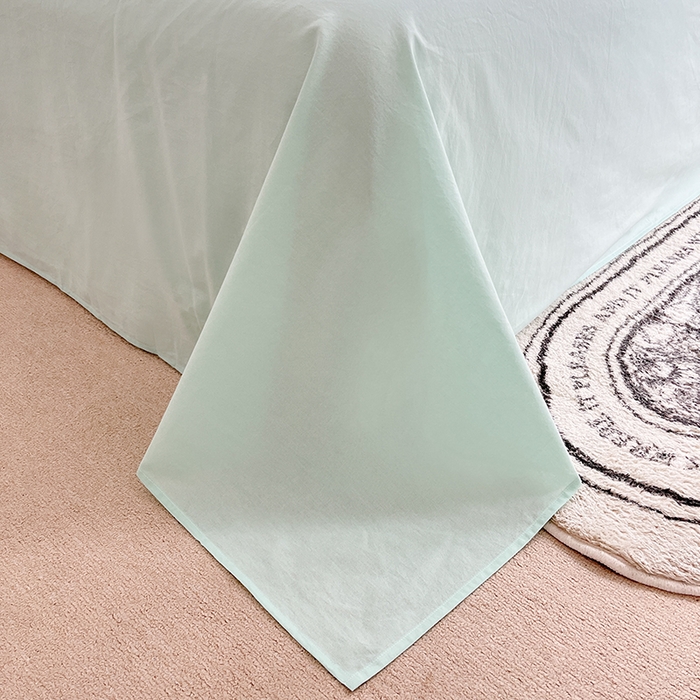 91家纺网 家纺一手货源 找家纺 寐居2023新款水洗棉单被套  深粉+湖蓝