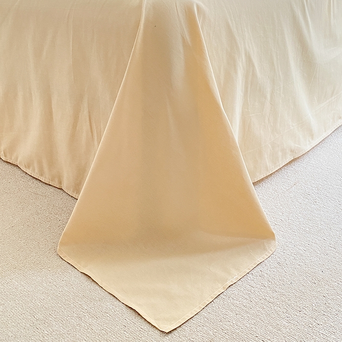 91家纺网 家纺一手货源 找家纺 寐居2023新款水洗棉单被套  米黄+卡其