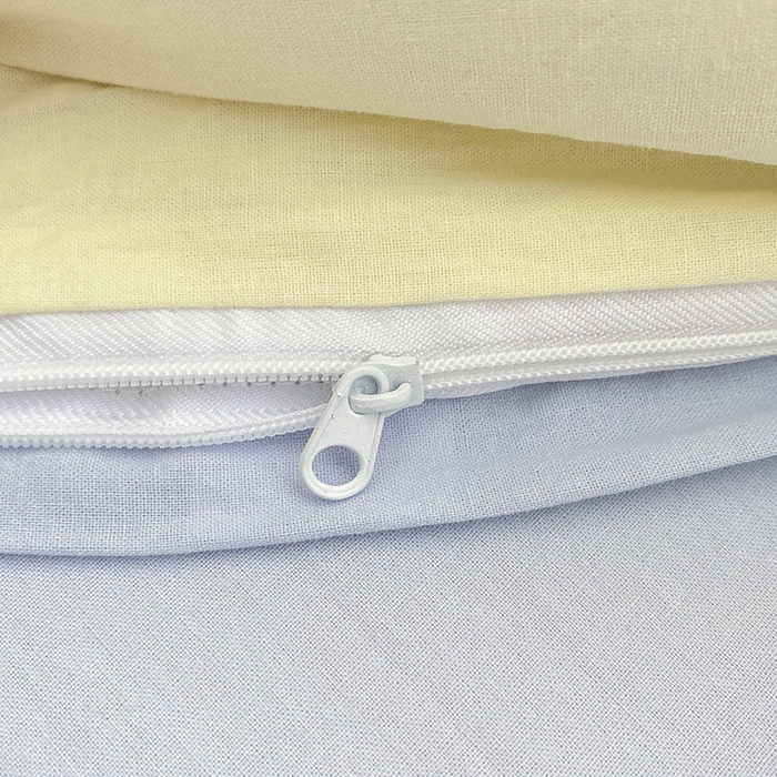 91家纺网 家纺一手货源 找家纺 寐居2023新款水洗棉单被套  米黄+浅蓝