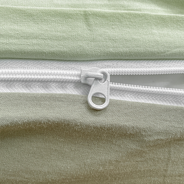 91家纺网 家纺一手货源 找家纺 寐居2023新款水洗棉单被套  绿+牛油果绿