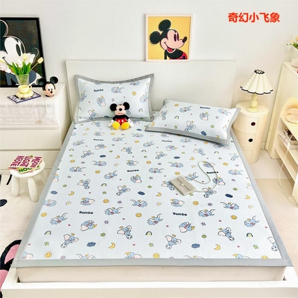 91家纺网 家纺一手货源 找家纺 寐居家纺 2023新款迪士尼满天星凉席 奇幻小飞象