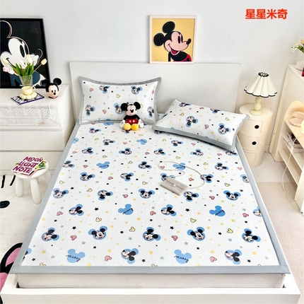 91家纺网 家纺一手货源 找家纺 寐居家纺 2023新款迪士尼满天星凉席 星星米奇