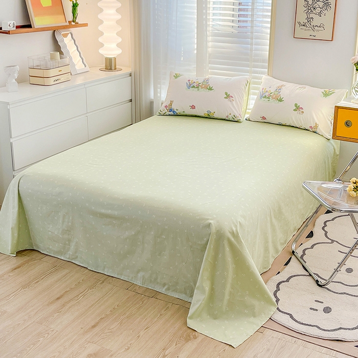 91家纺网 家纺一手货源 找家纺 梦家居 2023春季新品小清新系列3-全棉四件套 小兔先生