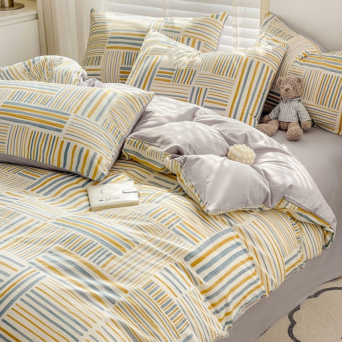 91家纺网 家纺一手货源 找家纺 梦家居 2023春季新品小清新系列3-全棉四件套 忆梦