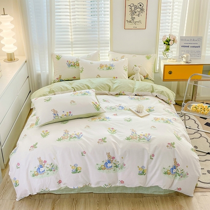 91家纺网 家纺一手货源 找家纺 （总）梦家居 2023春季新品小清新系列3-全棉四件套