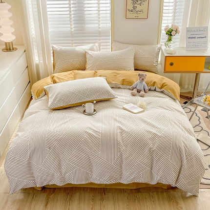 91家纺网 家纺一手货源 找家纺 （总）梦家居 2023春季新品小清新系列3-全棉四件套