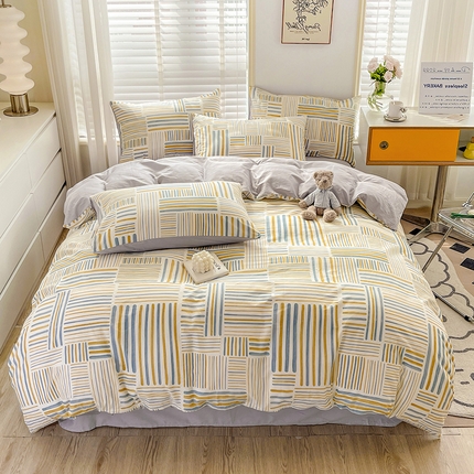 91家纺网 家纺一手货源 找家纺 （总）梦家居 2023春季新品小清新系列3-全棉四件套