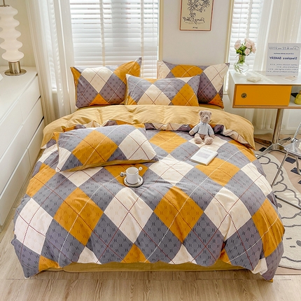 91家纺网 家纺一手货源 找家纺 （总）梦家居 2023春季新品小清新系列3-全棉四件套