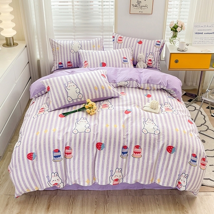 91家纺网 家纺一手货源 找家纺 （总）梦家居 2023春季新品小清新系列3-全棉四件套