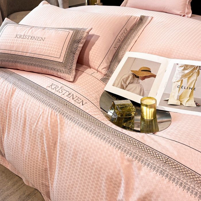 91家纺网 家纺一手货源 找家纺 （总）安妮 2023新款提花刺绣四件套-缇娜夫人