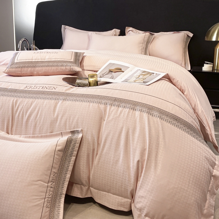 91家纺网 家纺一手货源 找家纺 （总）安妮 2023新款提花刺绣四件套-缇娜夫人