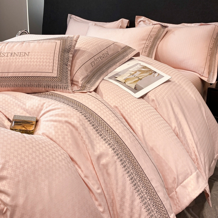 91家纺网 家纺一手货源 找家纺 （总）安妮 2023新款提花刺绣四件套-缇娜夫人