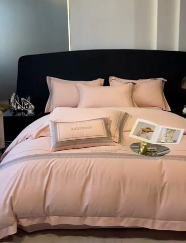 91家纺网 家纺一手货源 找家纺 （总）安妮 2023新款提花刺绣四件套-缇娜夫人