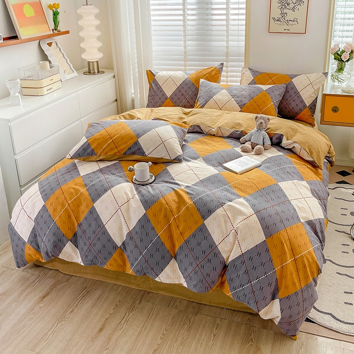 91家纺网 家纺一手货源 找家纺 梦家居 2023春季新品小清新系列3-全棉单被套 时光