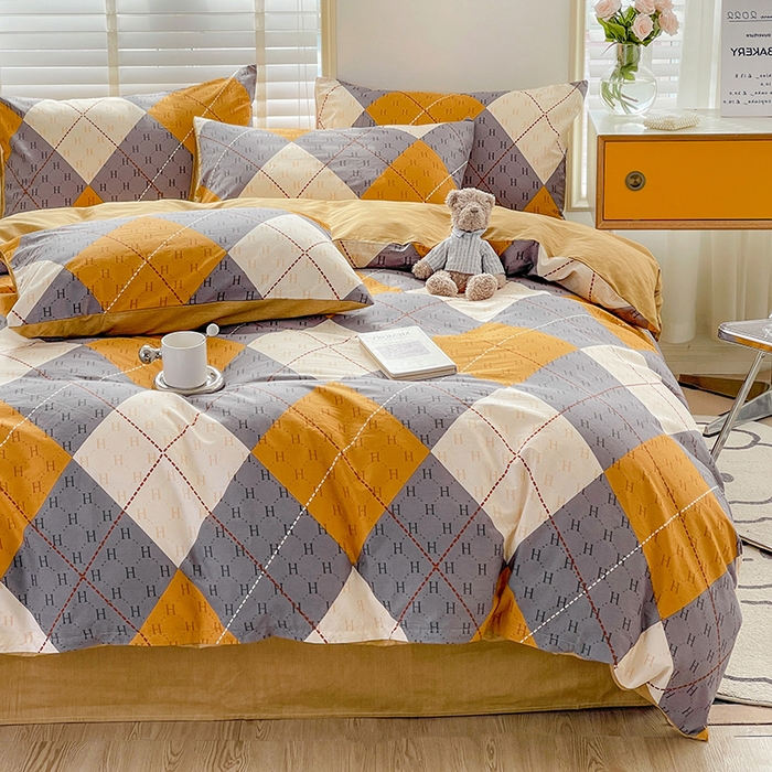 91家纺网 家纺一手货源 找家纺 梦家居 2023春季新品小清新系列3-全棉单被套 时光