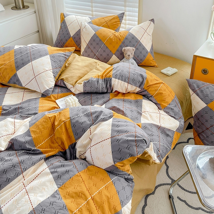 91家纺网 家纺一手货源 找家纺 梦家居 2023春季新品小清新系列3-全棉单被套 时光