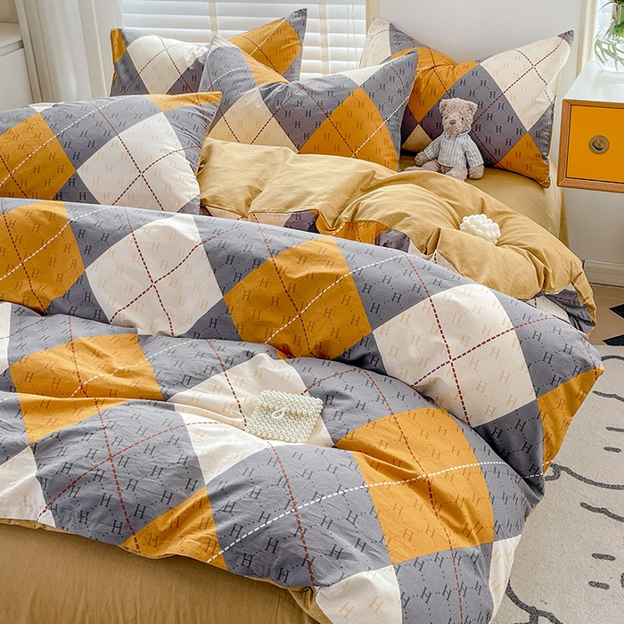 91家纺网 家纺一手货源 找家纺 梦家居 2023春季新品小清新系列3-全棉单被套 时光